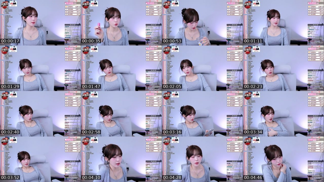 Contact-sheet preview of 요닝♡.'s SOOP Live recording