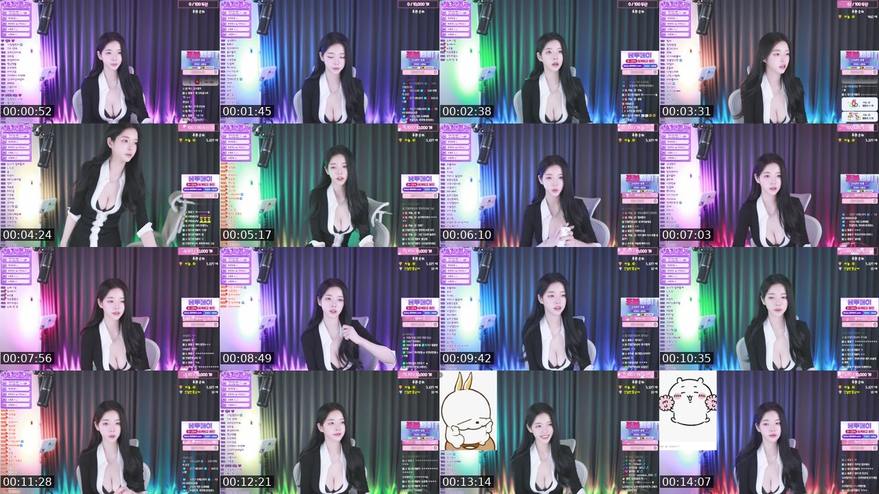 Contact-sheet preview of 서윤슬@'s SOOP Live recording