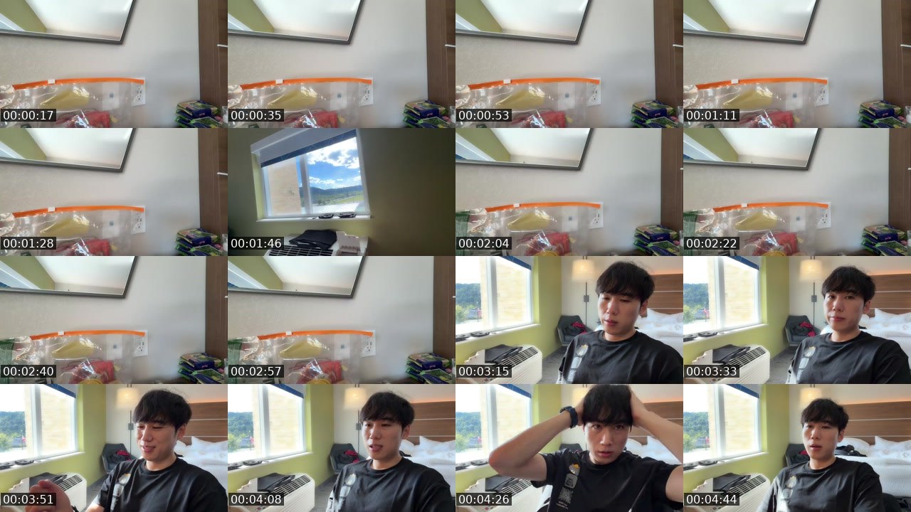 Contact-sheet preview of 윤시원's SOOP Live recording