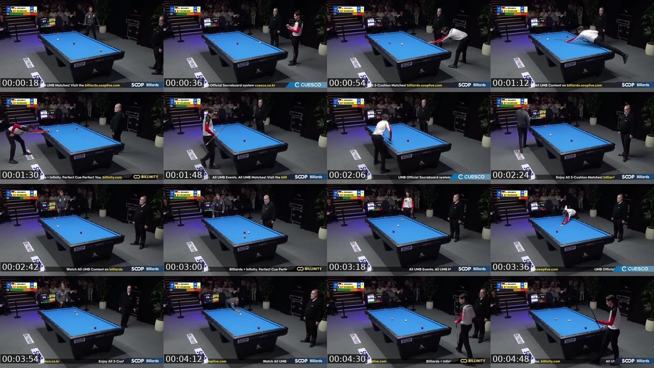 Contact-sheet preview of billiards8's SOOP Live recording