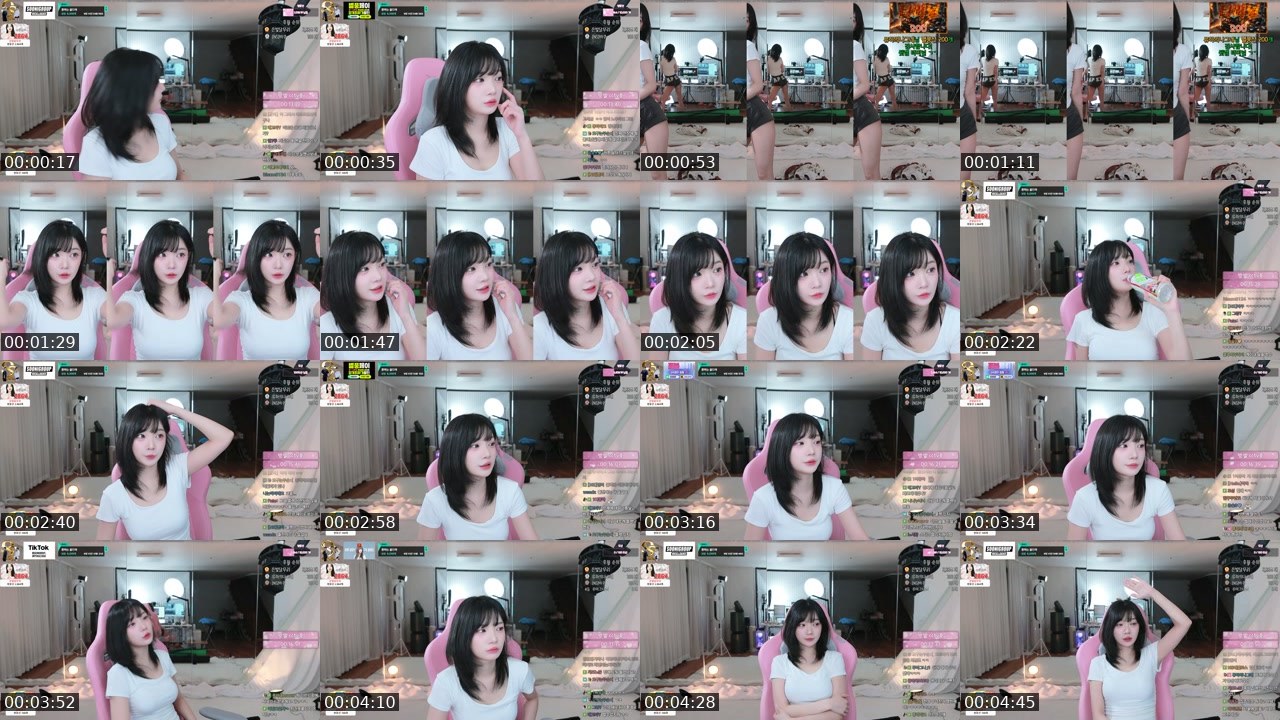 Contact-sheet preview of 류하♡'s SOOP Live recording