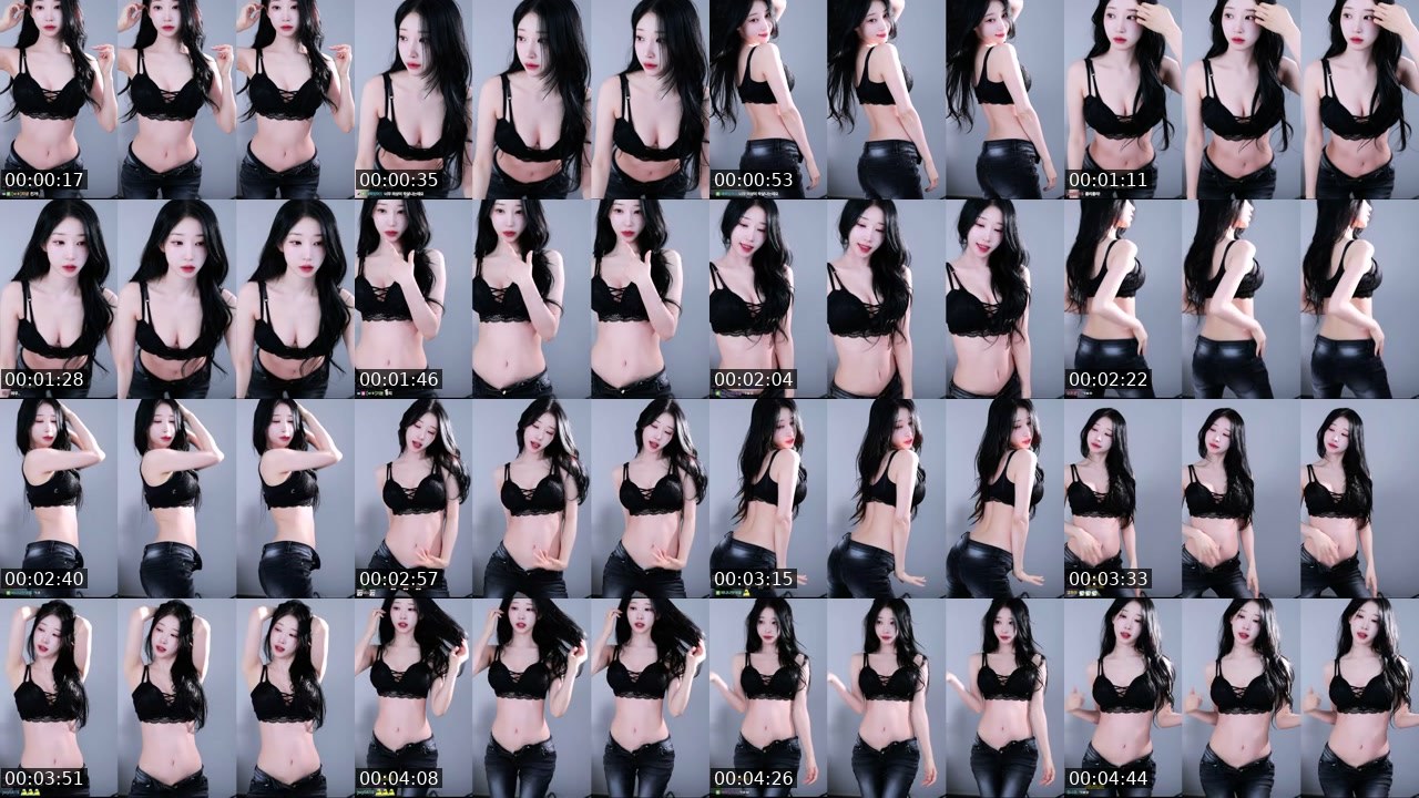 Contact-sheet preview of 백하♥'s SOOP Live recording