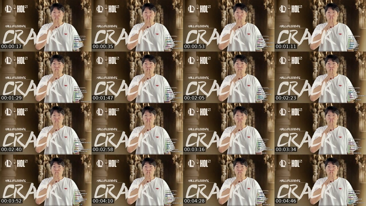 Contact-sheet preview of 이상호's SOOP Live recording