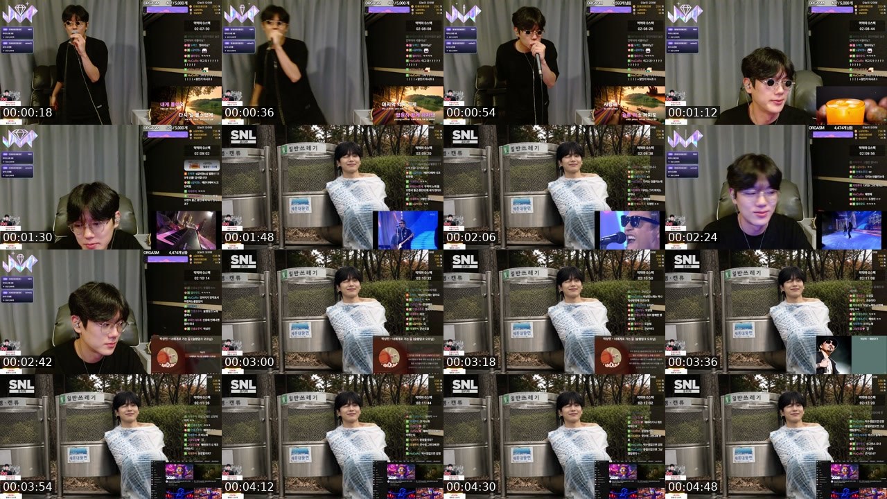Contact-sheet preview of 두막이.'s SOOP Live recording