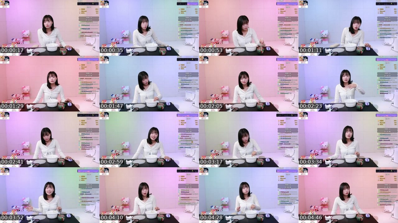 Contact-sheet preview of 김순지's SOOP Live recording
