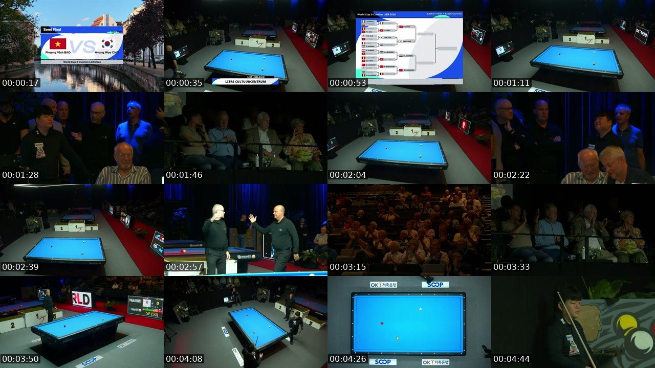 Contact-sheet preview of billiards1's SOOP Live recording