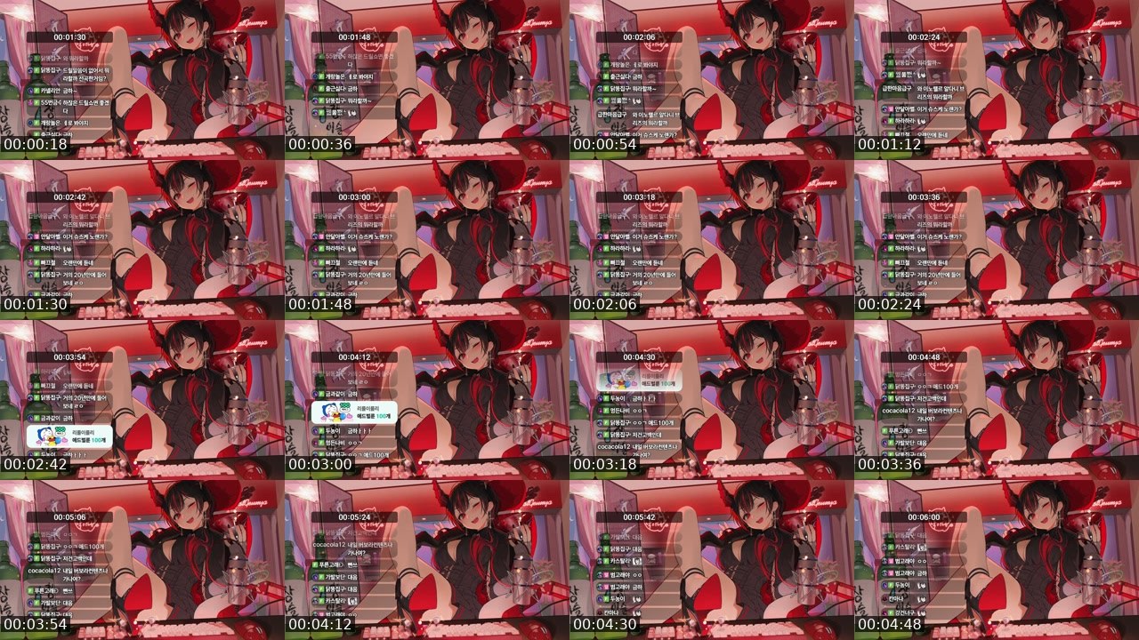 Contact-sheet preview of 제갈금자's SOOP Live recording