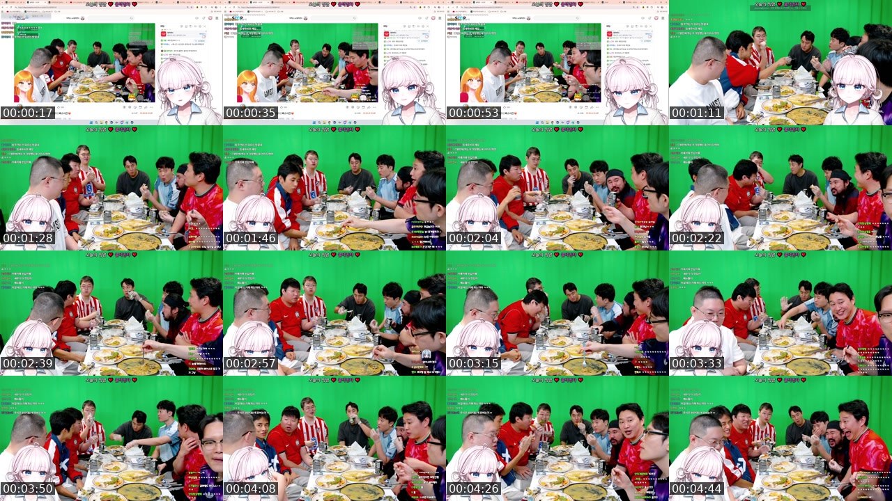 Contact-sheet preview of 차밍챠's SOOP Live recording