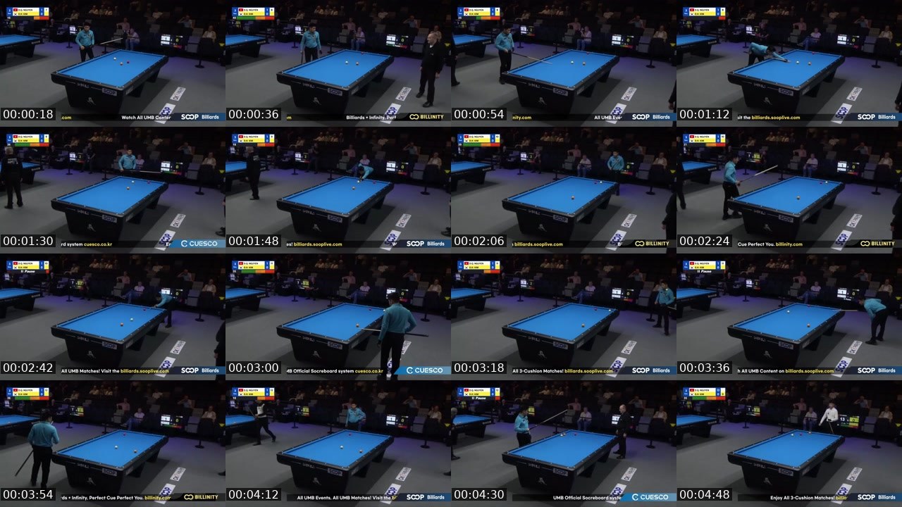 Contact-sheet preview of billiards7's SOOP Live recording