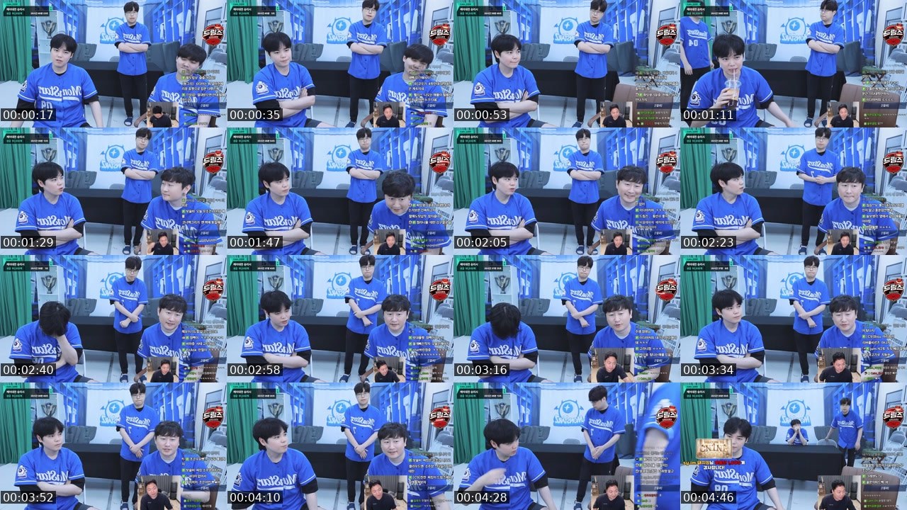Contact-sheet preview of JuM.윤중2's SOOP Live recording