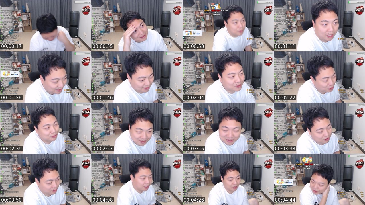 Contact-sheet preview of JuM.윤중2's SOOP Live recording