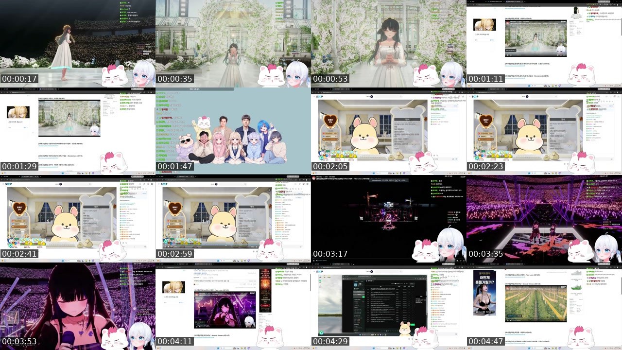 Contact-sheet preview of 조디악악악's SOOP Live recording