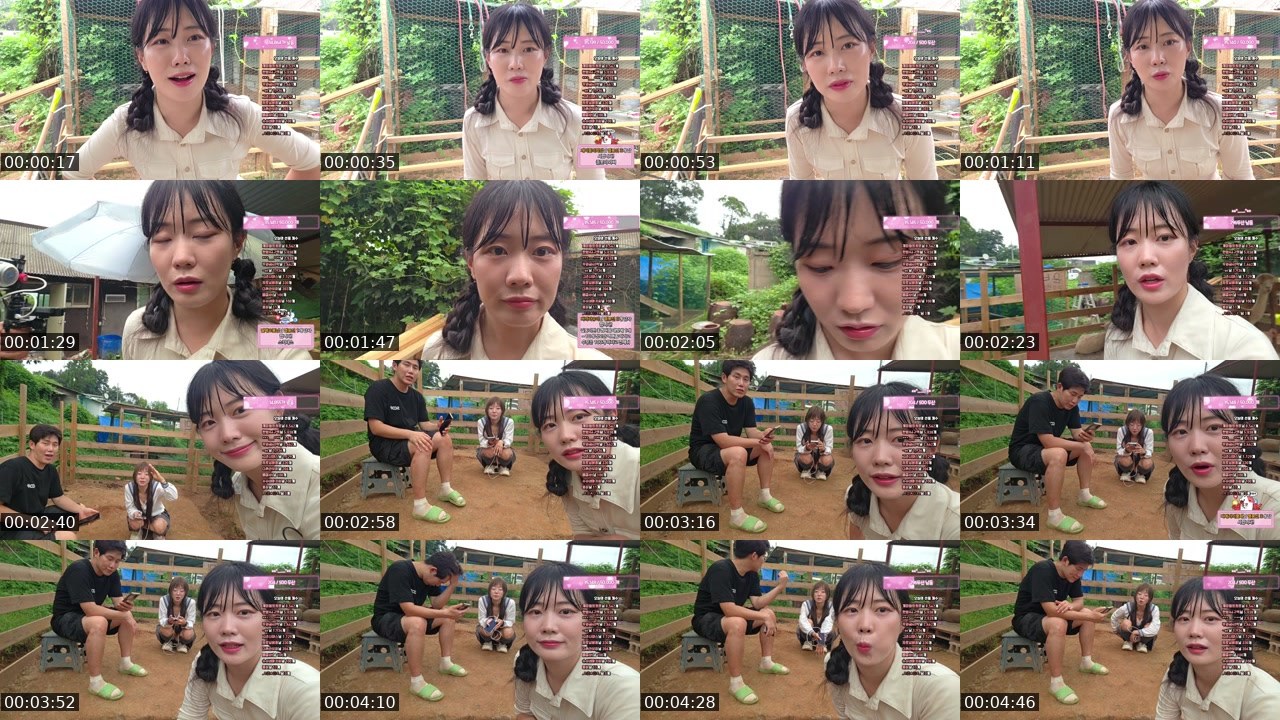 Contact-sheet preview of 꾸까,'s SOOP Live recording