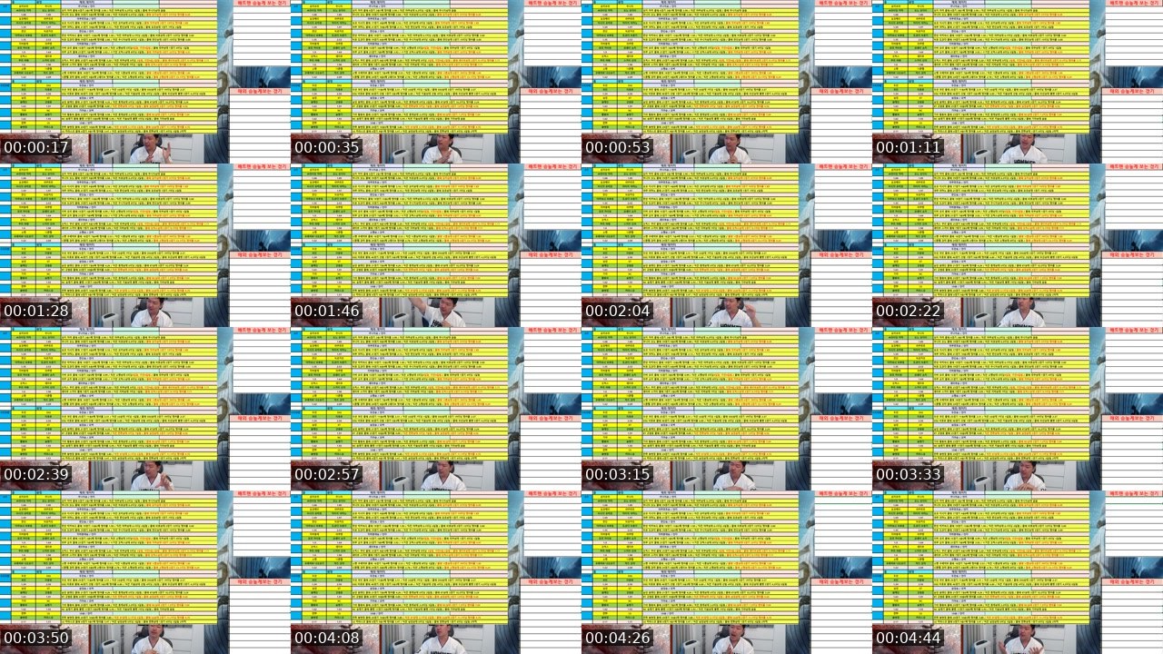 Contact-sheet preview of 욱하는형's SOOP Live recording