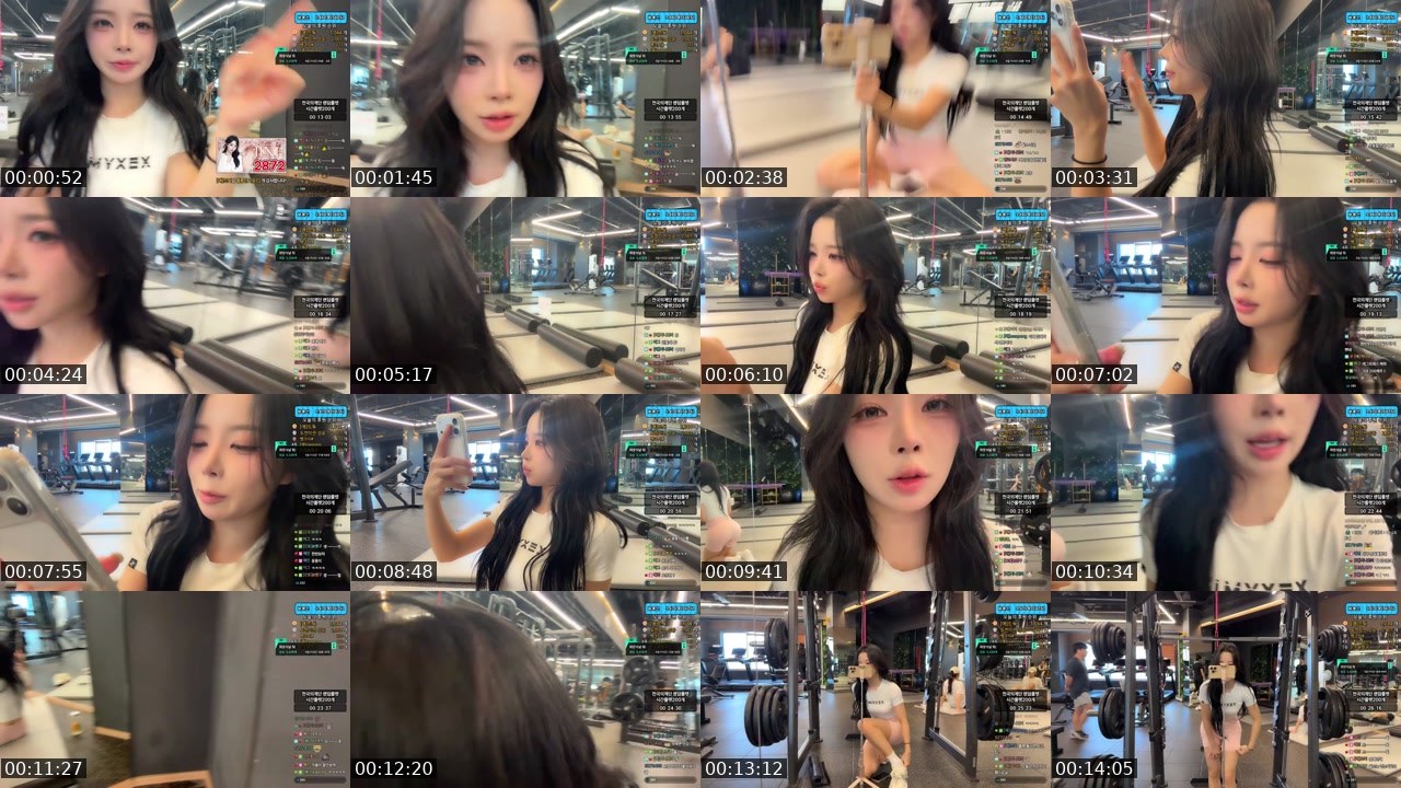 Contact-sheet preview of 애지니♡'s SOOP Live recording