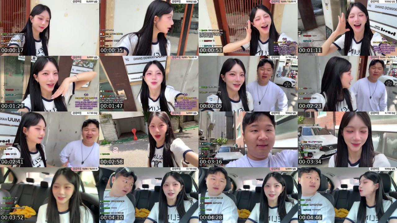 Contact-sheet preview of 하은빈♥'s SOOP Live recording