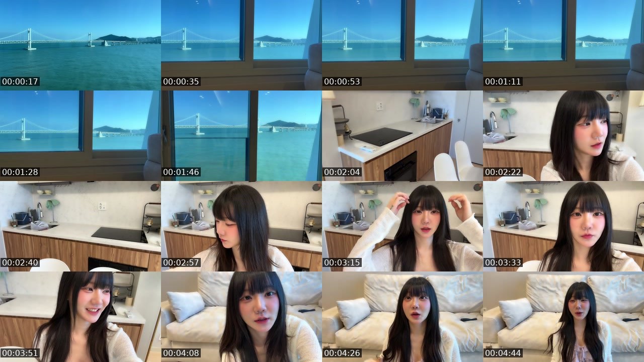 Contact-sheet preview of 냥냥두둥's SOOP Live recording