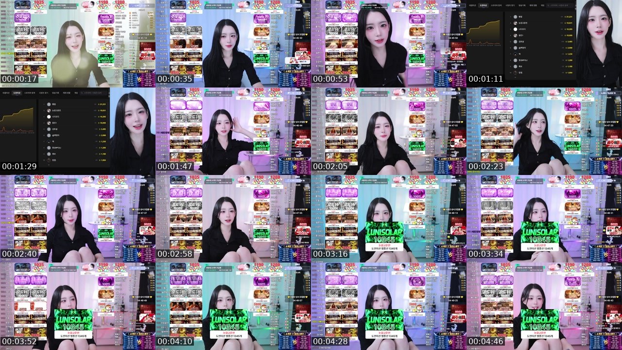 Contact-sheet preview of ＠서단's SOOP Live recording