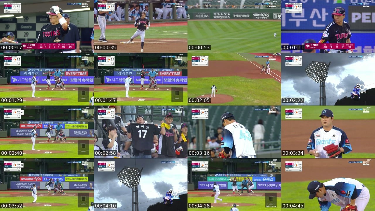 Contact-sheet preview of KBO_Global3's SOOP Live recording