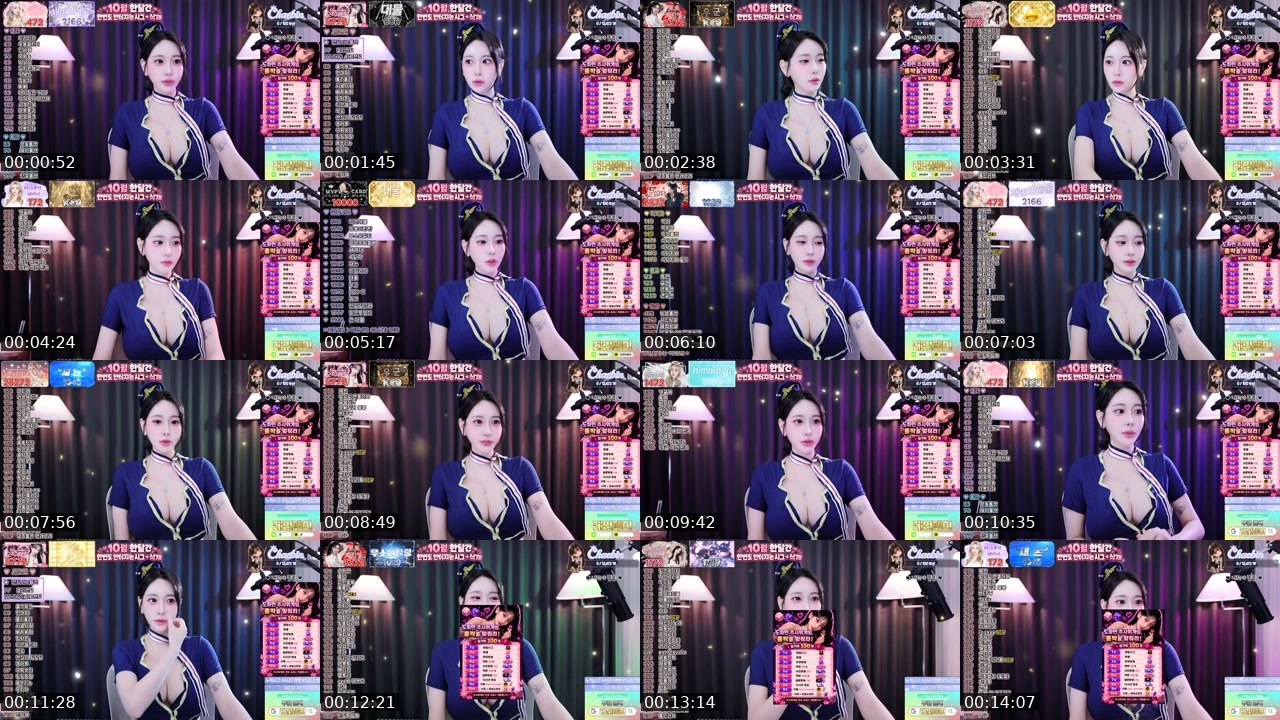 Contact-sheet preview of 채빈♡'s SOOP Live recording