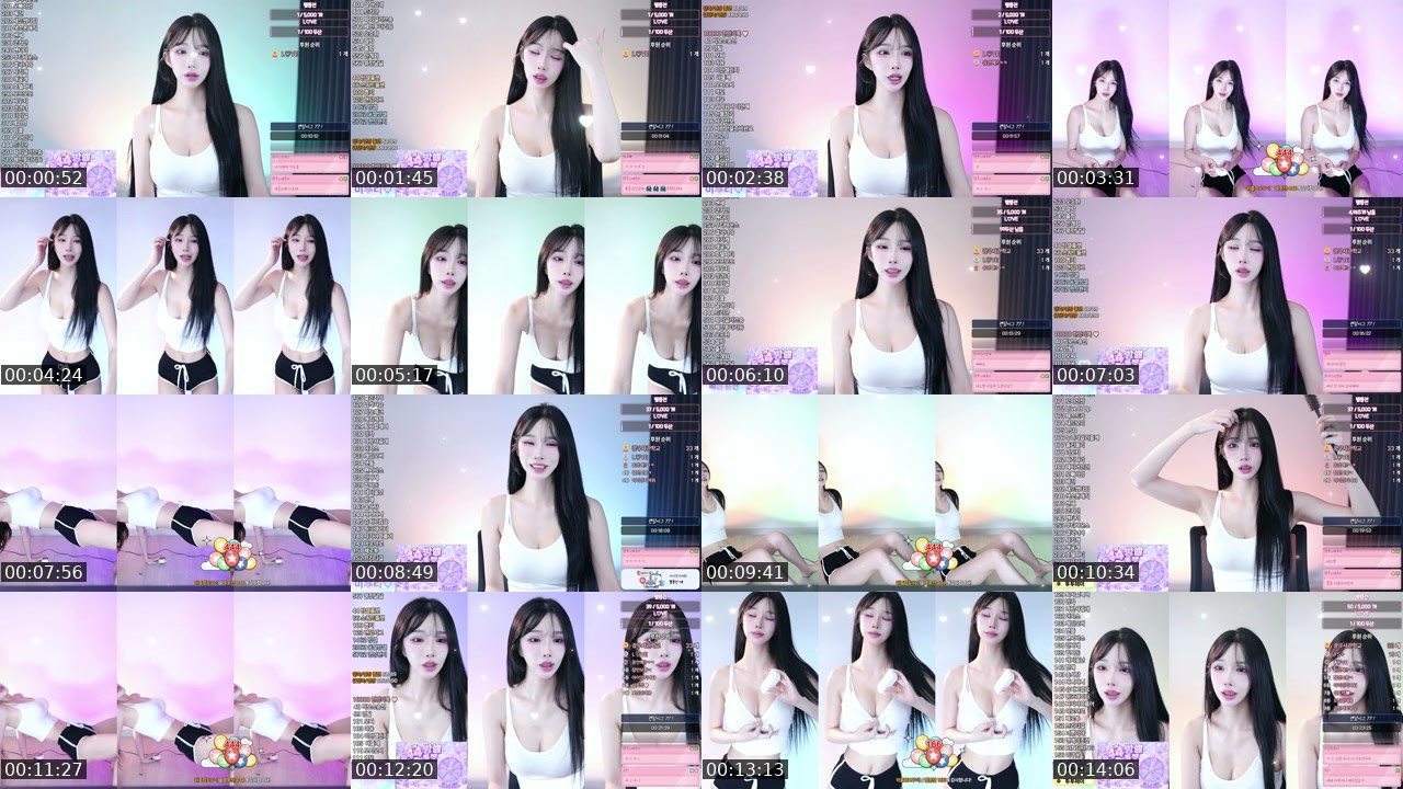 Contact-sheet preview of 이루리♥'s SOOP Live recording