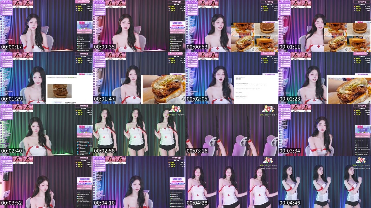 Contact-sheet preview of 서윤슬@'s SOOP Live recording