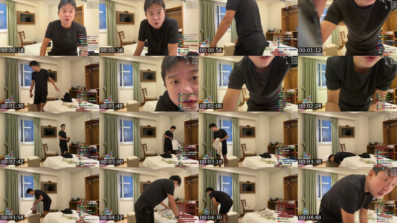 Contact-sheet preview of [애견]조성근's SOOP Live recording