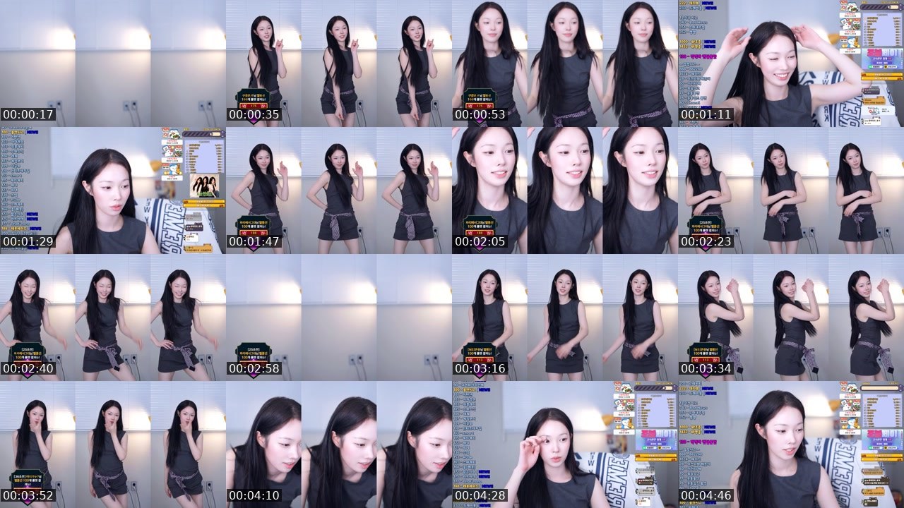 Contact-sheet preview of @해린's SOOP Live recording