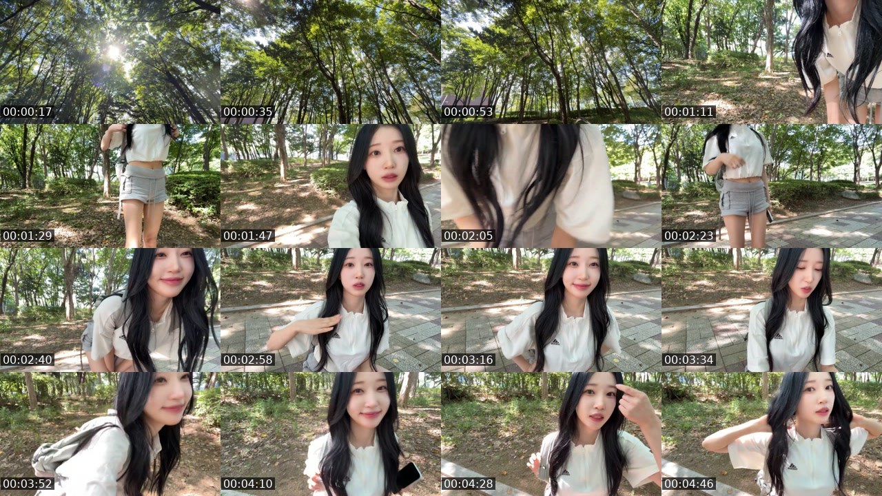 Contact-sheet preview of 백하♥'s SOOP Live recording