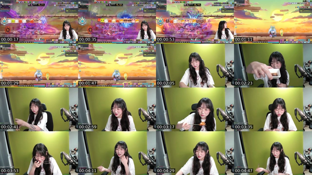 Contact-sheet preview of 이라333's SOOP Live recording