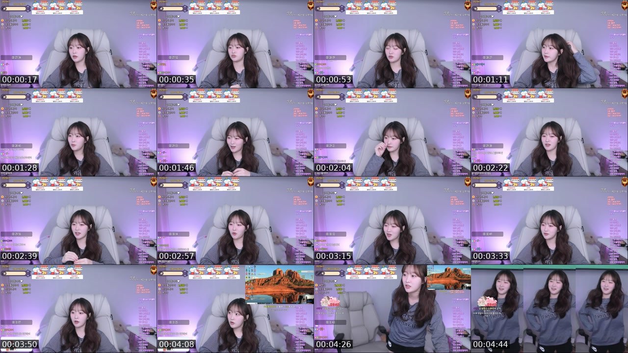 Contact-sheet preview of 〃라미〃's SOOP Live recording