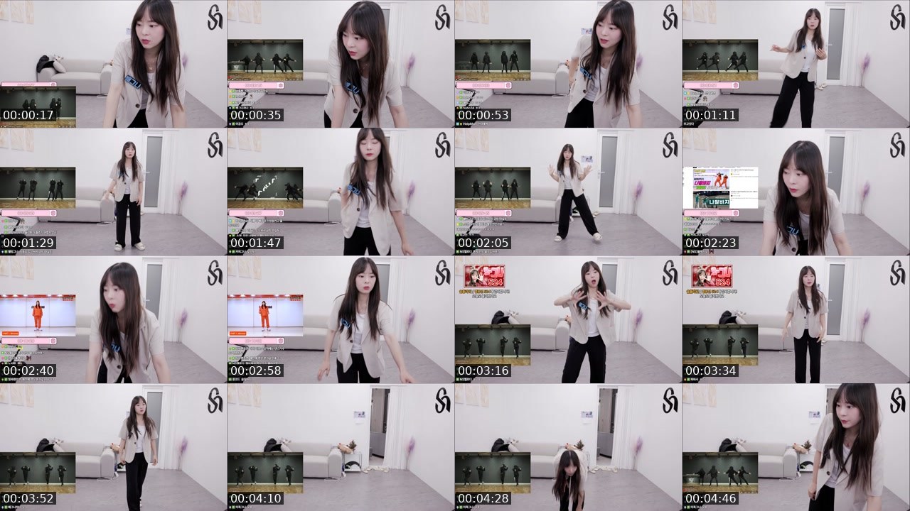 Contact-sheet preview of 배그나's SOOP Live recording