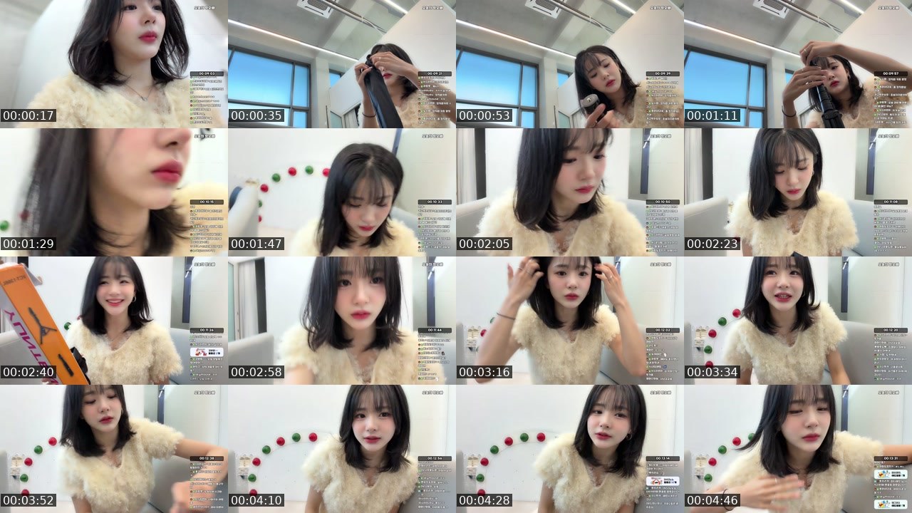 Contact-sheet preview of 하랑e♥'s SOOP Live recording