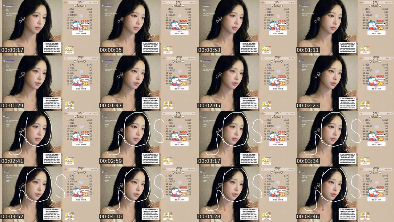Contact-sheet preview of .지히.'s SOOP Live recording