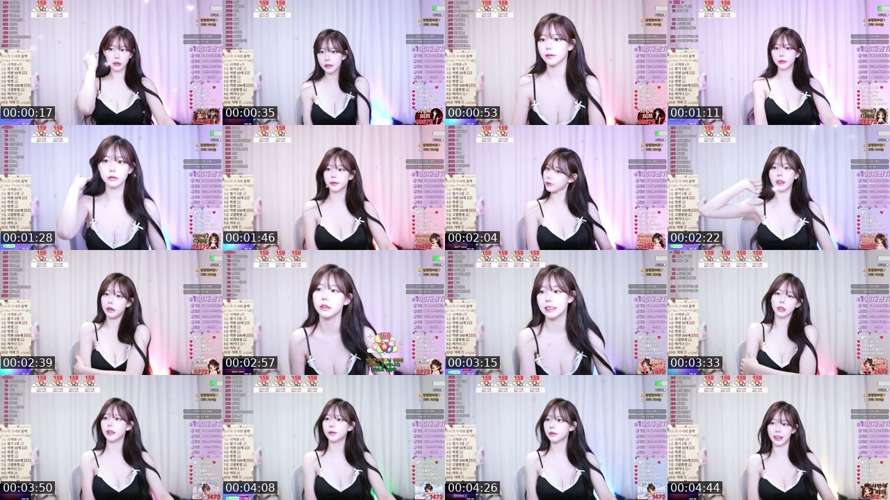 Contact-sheet preview of 찌히♥'s SOOP Live recording