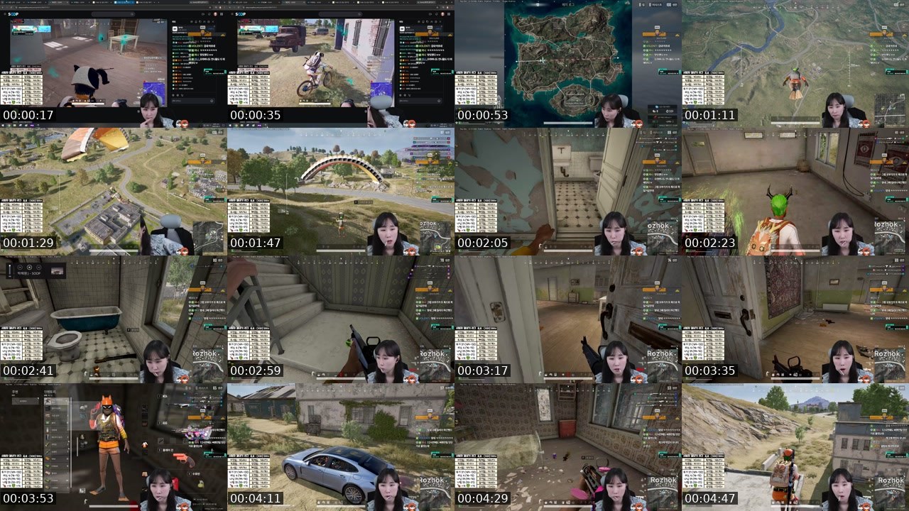 Contact-sheet preview of 박나닝's SOOP Live recording