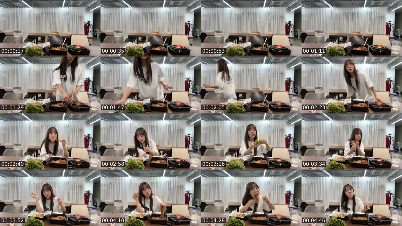 Contact-sheet preview of 배그나's SOOP Live recording