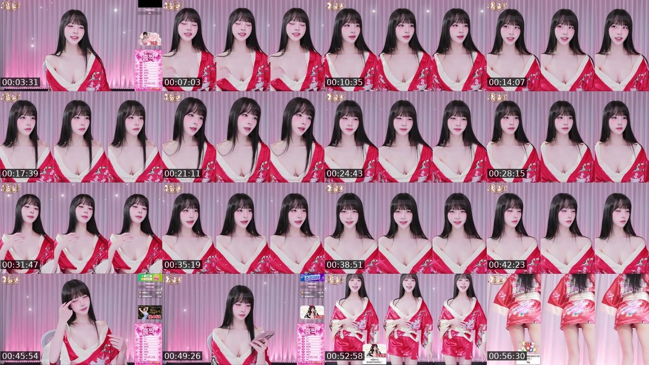 Contact-sheet preview of ♡유키♡'s SOOP Live recording