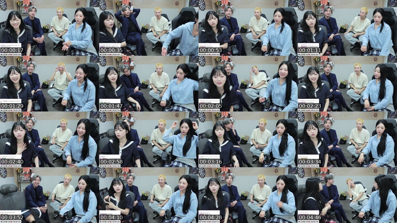 Contact-sheet preview of 쫀득님's SOOP Live recording