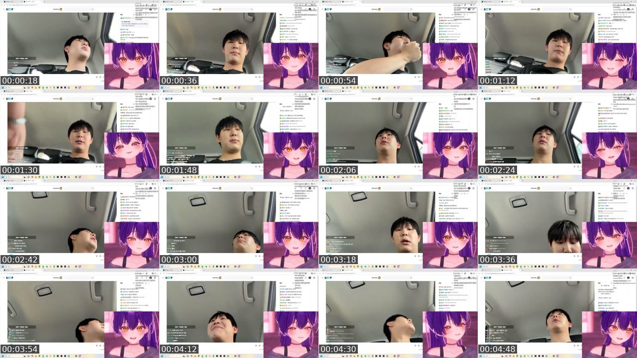 Contact-sheet preview of ㆍ포포ㆍ's SOOP Live recording