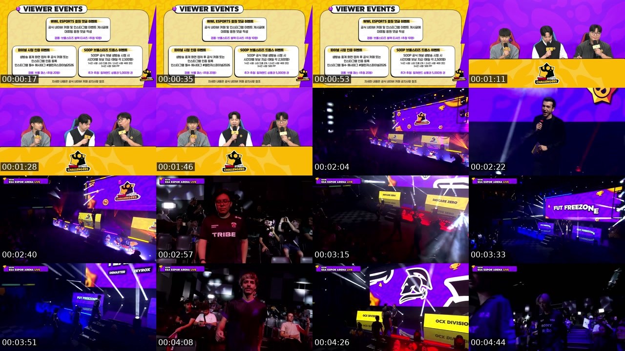 Contact-sheet preview of 브롤스타즈KR's SOOP Live recording