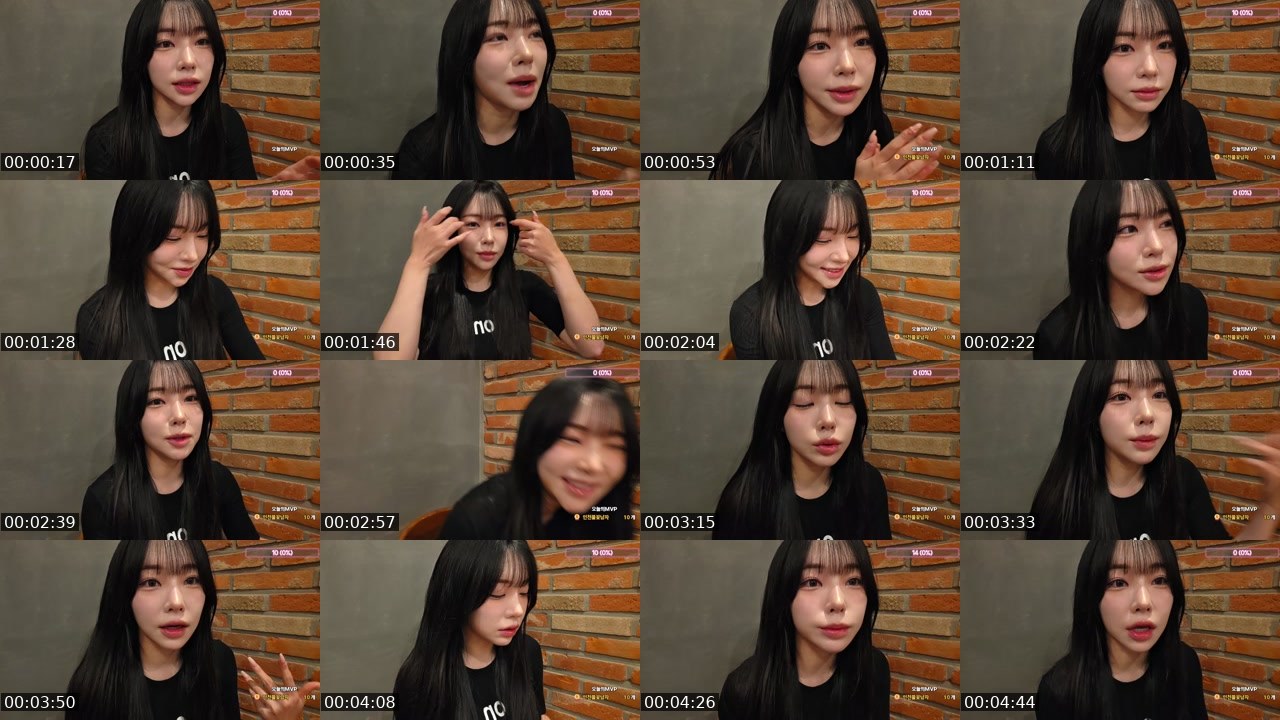 Contact-sheet preview of 조아인♥'s SOOP Live recording