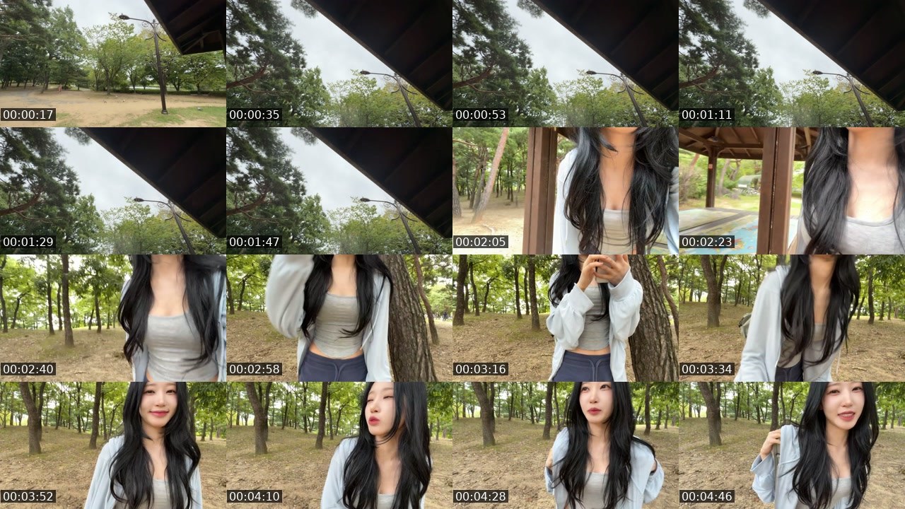 Contact-sheet preview of 백하♥'s SOOP Live recording