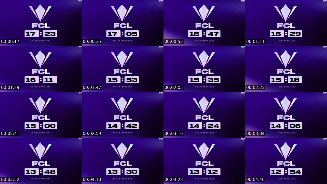 Contact-sheet preview of FCO공식's SOOP Live recording