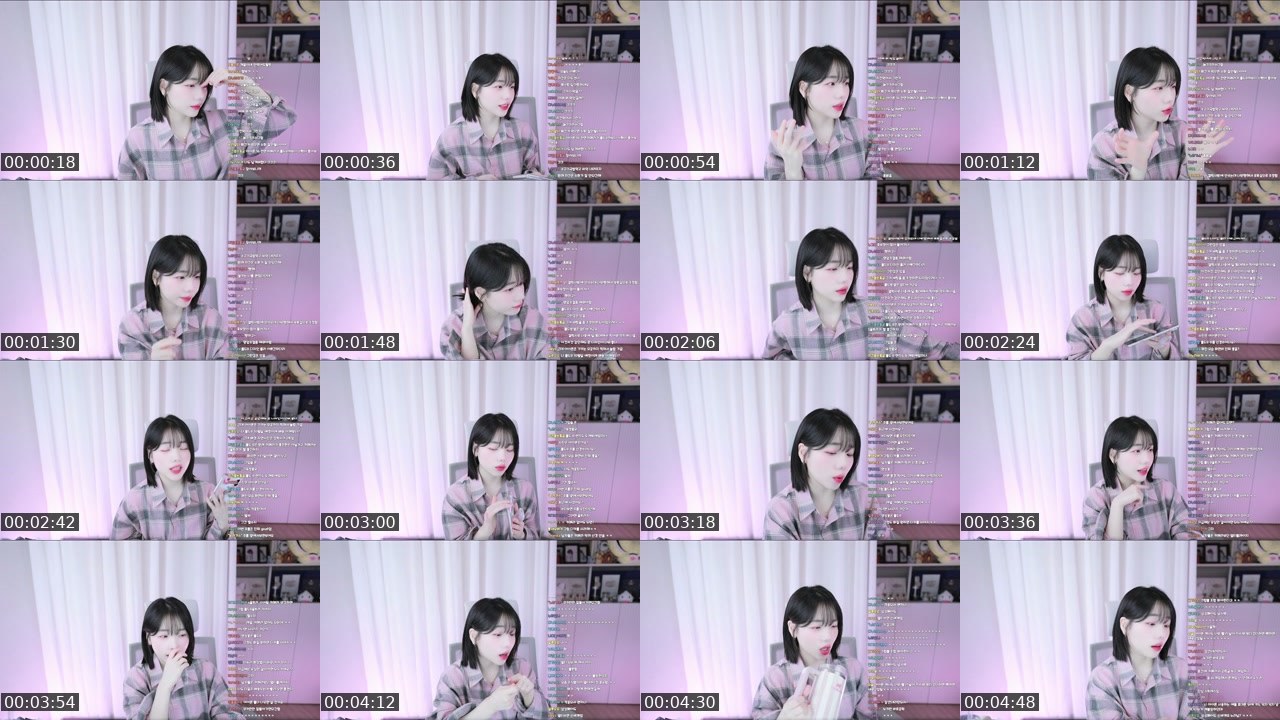Contact-sheet preview of ˚다누리's SOOP Live recording