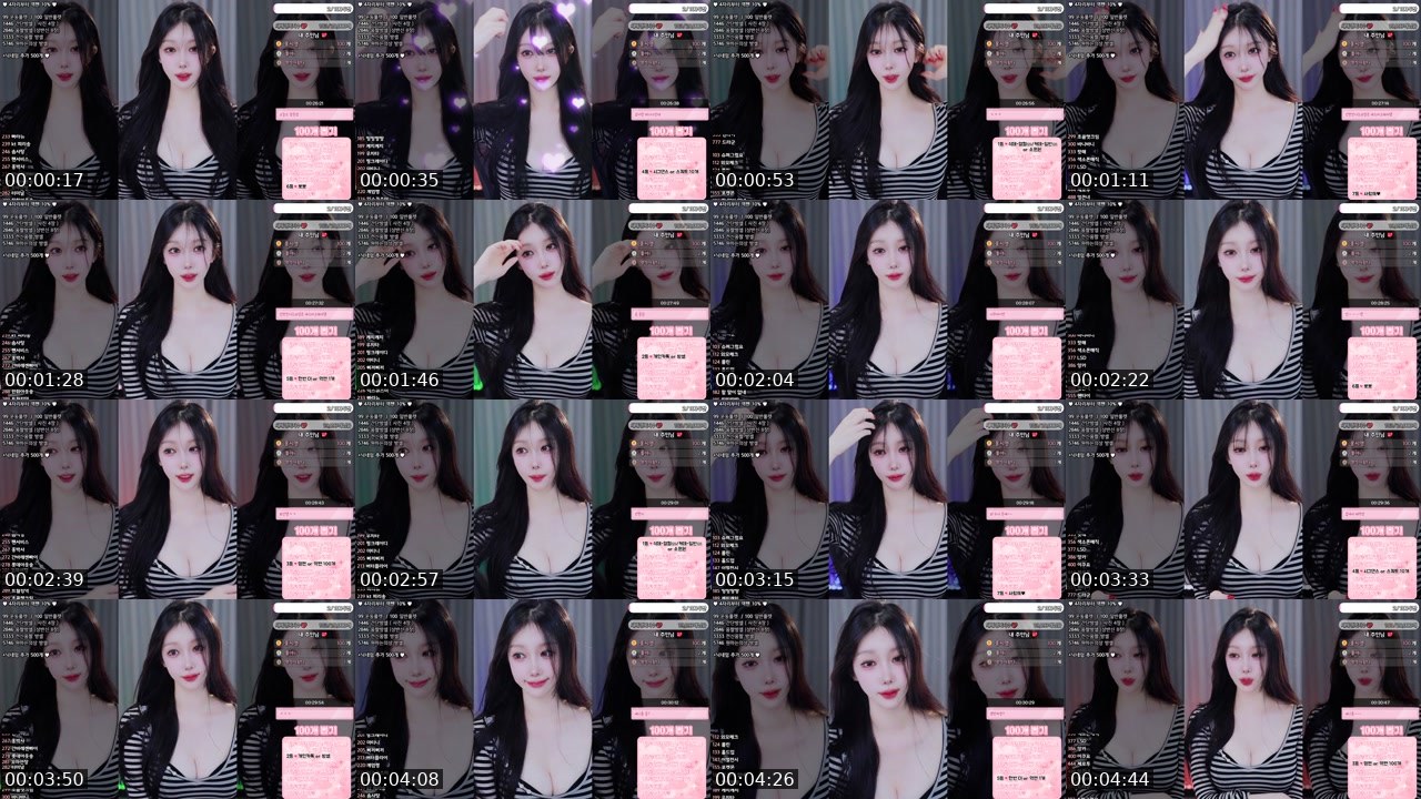 Contact-sheet preview of 새해♥'s SOOP Live recording