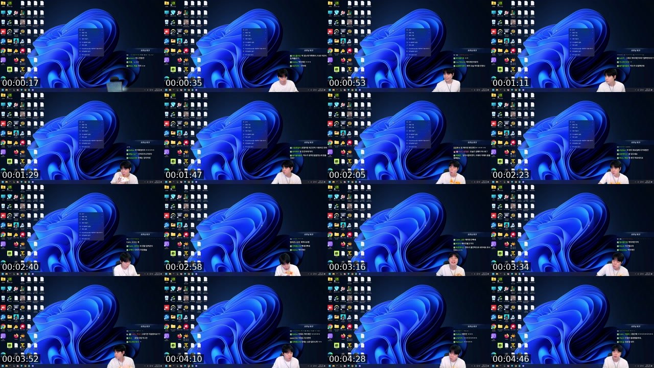 Contact-sheet preview of Calm_김윤환's SOOP Live recording
