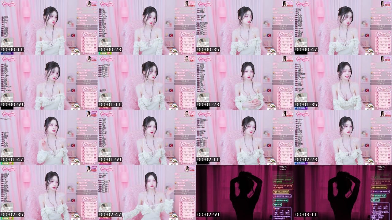 Contact-sheet preview of ♥메리미유♥'s SOOP Live recording