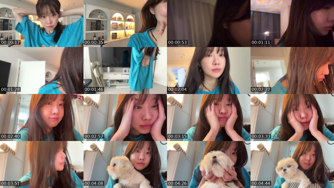 Contact-sheet preview of ▶박삐삐's SOOP Live recording