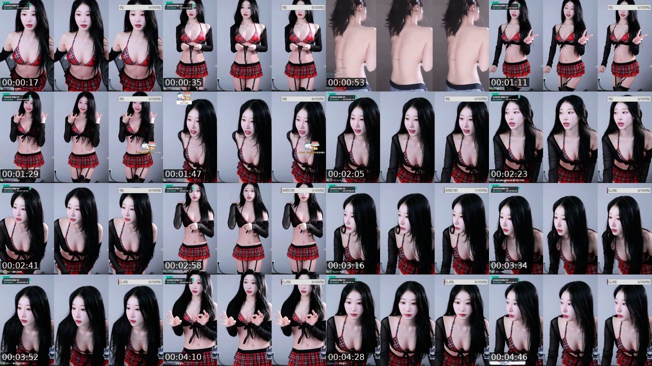 Contact-sheet preview of 백하♥'s SOOP Live recording